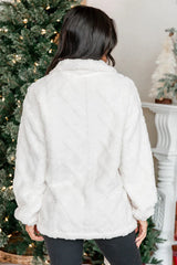 Seasonal Shift Ivory Textured Sherpa Pullover FINAL SALE